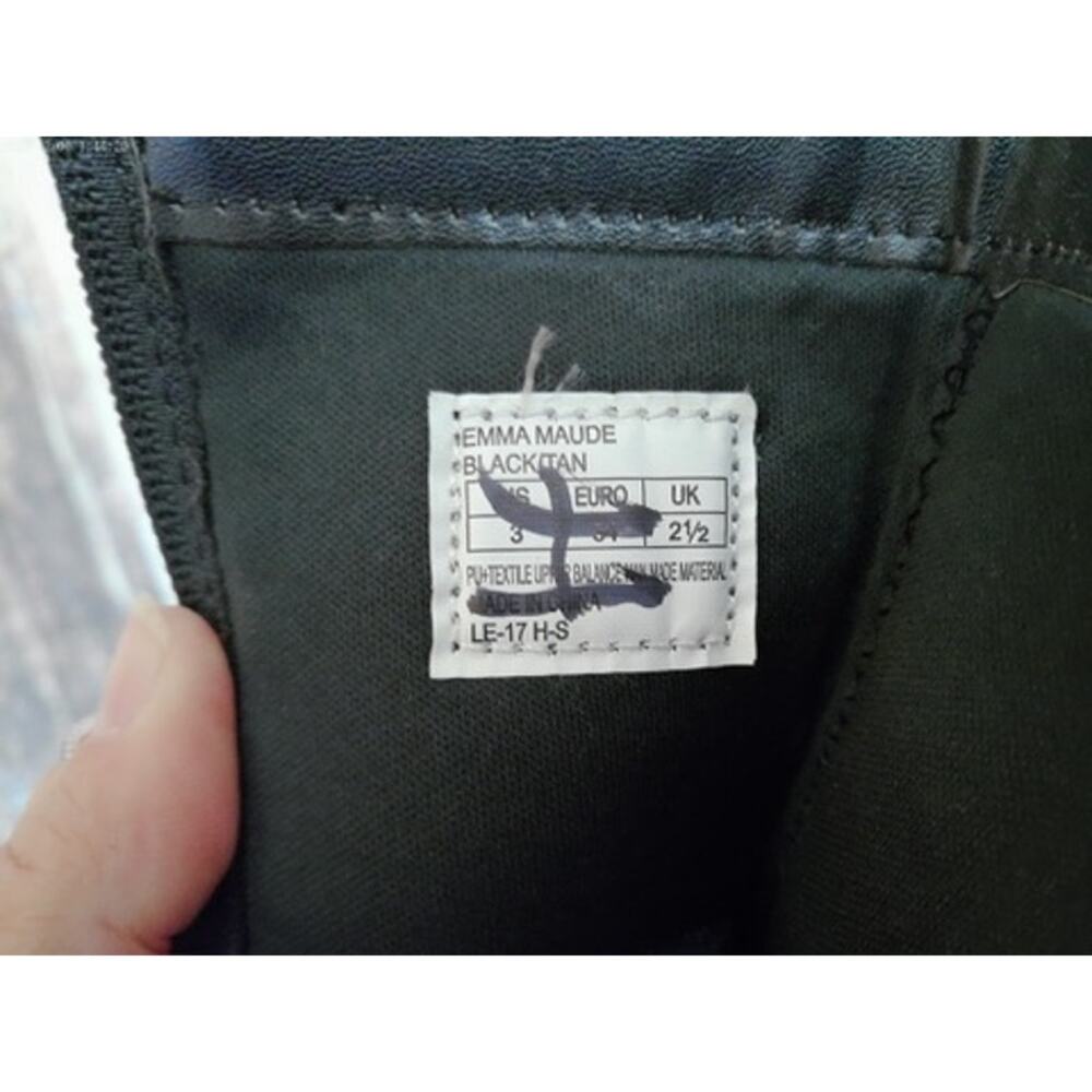 MICHAEL Michael Kors Kids Knee High Riding Boots Black Logo Side Zip Size 3Y - Picture 8 of 8